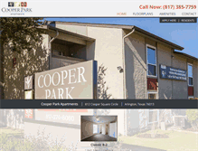 Tablet Screenshot of cooperparkapartments.com